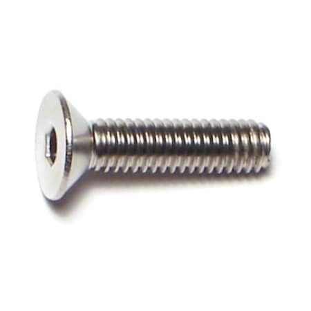 Midwest Fastener M4-0.70 Socket Head Cap Screw, Flat Head, Plain Stainless Steel, 16 mm Length, 8 PK 77034